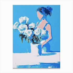 'Blue Roses' 1 Canvas Print