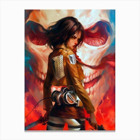 Mikasa Ackerman Attack On Titan Canvas Print