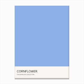 Cornflower Colour Block Poster Canvas Print