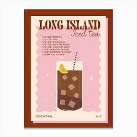 Long Island Iced Tea Cocktail Canvas Print