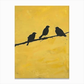 Birds On A Wire 10 Canvas Print