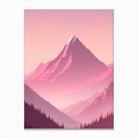 Misty Mountains Vertical Background In Pink Tone 49 Canvas Print