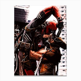 Deadpool Vs wolfrine Canvas Print