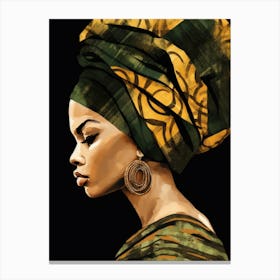 African Woman With Turban 2 Canvas Print