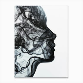 Smokey Woman'S Head Canvas Print