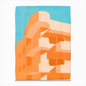 Bauhaus Orange Canvas Print