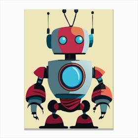 Robot Illustration Canvas Print