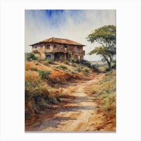 House On A Dirt Road Canvas Print
