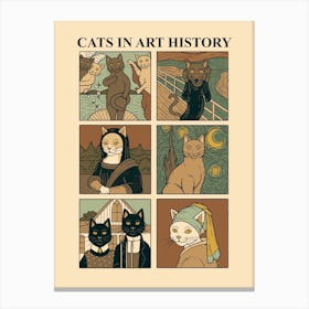 Cats In Art History Canvas Print