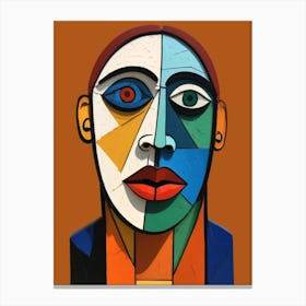 Man With A Colorful Face Canvas Print