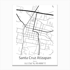 Santa Cruz,United States Minimalist Map Canvas Print