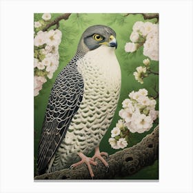 Ohara Koson Inspired Bird Painting Falcon 2 Canvas Print