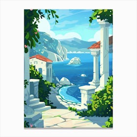 Mediterranean Landscape Canvas Print