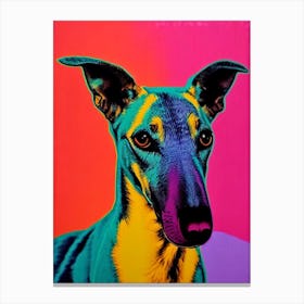 Greyhound Andy Warhol Style dog Canvas Print