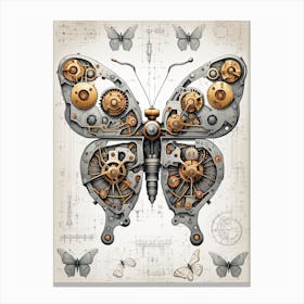 Mechanical Butterfly III Canvas Print