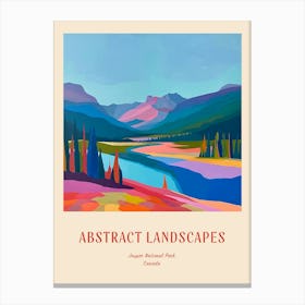 Colourful Abstract Jasper National Park Canada 3 Poster Canvas Print