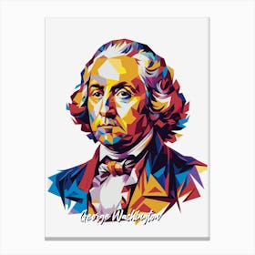 George Washington 03 Portrait WPAP Pop Art Canvas Print