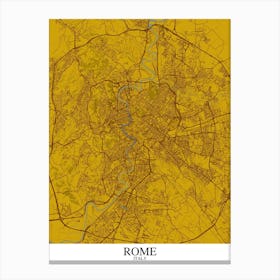 Rome Yellow Blue Canvas Print