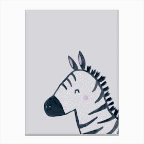 Inky Zebra Canvas Print