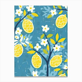 Lemons Illustration 5 Canvas Print