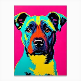 Bouvier Des Flandres Andy Warhol Style dog Canvas Print