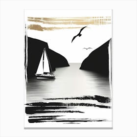 Sailboat In The Sea 2 Canvas Print