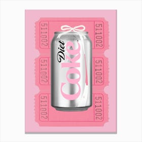 Diet Coke | Coquette Coke Lover’s Ticket Canvas Print