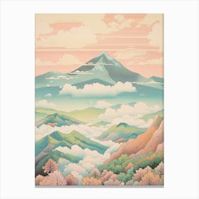Mount Yatsugatake In Nagano Yamanashi, Japanese Landscape 2 Canvas Print