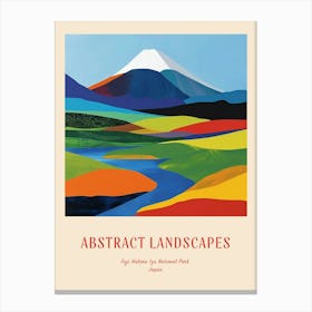 Colourful Abstract Fuji Hakone Izu National Park Japan 2 Poster Canvas Print