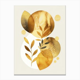 Gold Leaves Canvas Print 3 Canvas Print