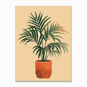 Zz Plant Minimalist Illustration 4 Canvas Print