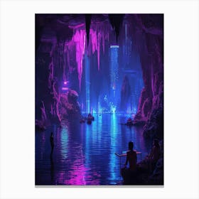 Futuristic Caves Canvas Print