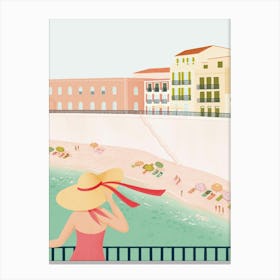 Sicily Illustration, Syracuse Canvas Print