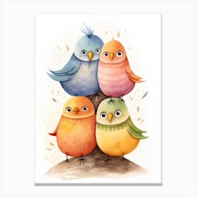 Colorful Birds 3 Canvas Print