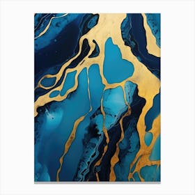 Blue And Gold 7 Canvas Print