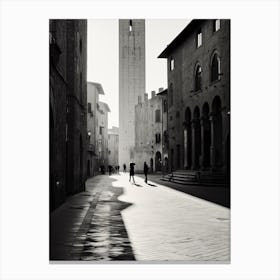 San Gimignano, Italy,  Black And White Analogue Photography  3 Canvas Print