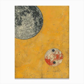 Moon And Planets Canvas Print