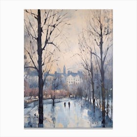 Winter City Park Painting Regents Park London 1 Canvas Print