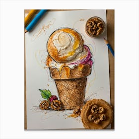 Ice Cream Cone 57 Canvas Print