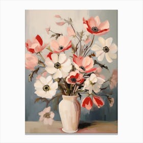 Anemone Flower Still Life Painting 3 Dreamy Canvas Print