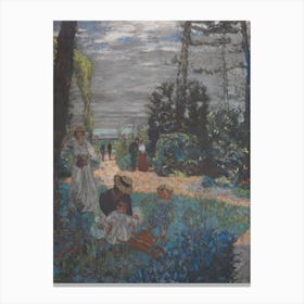 La Terrasse At Vasouy, The Garden, Edouard Vuillard Canvas Print