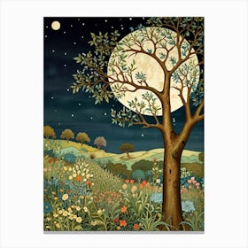 William Morris Moonlight In The Meadow 1 Canvas Print