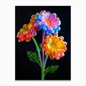 Bright Inflatable Flowers Chrysanthemum Canvas Print