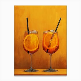 Aperol Spritz Art Print 6 Canvas Print