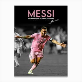 Lionel Messi Inter Miami 1 1 Canvas Print