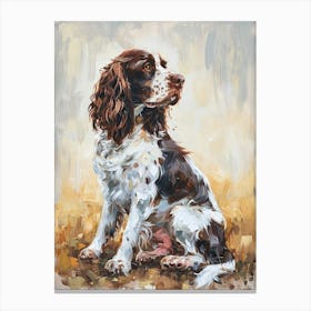 English Springer Spaniel Acrylic Painting 6 Canvas Print