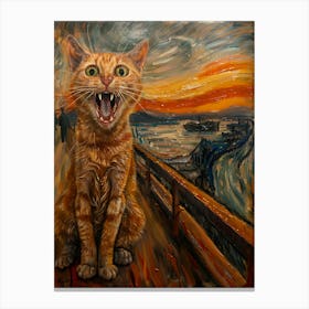 Fantastic Cat Screaming 3 Canvas Print