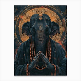 Elephant Meditating Canvas Print