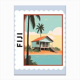 Fiji 1 Travel Stamp Poster Canvas Print