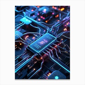 Computer Circuit Board 4 Canvas Print